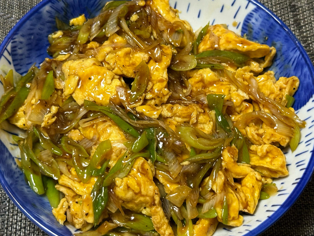 大葱炒鸡蛋的做法
