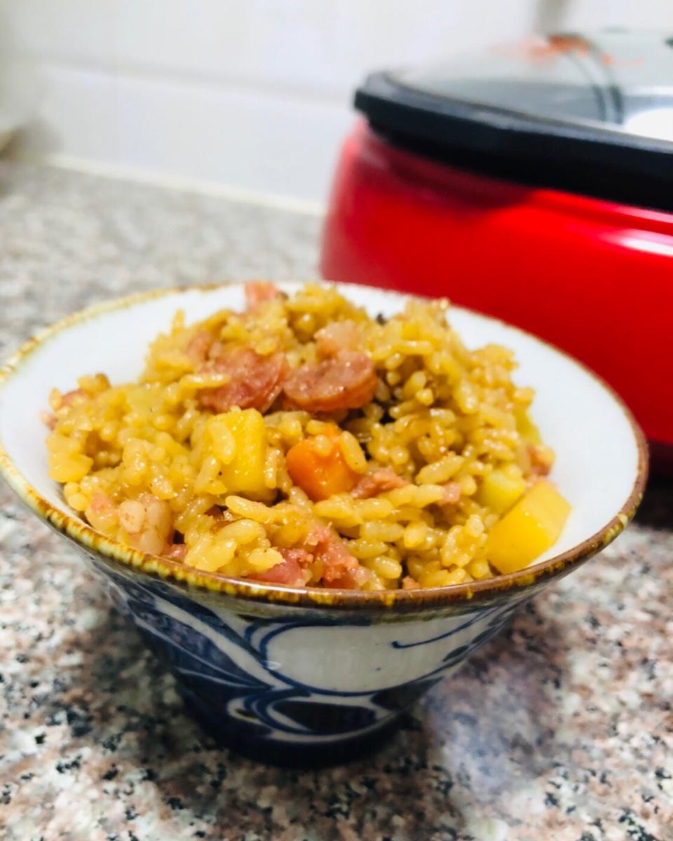 电饭锅版腊肉饭