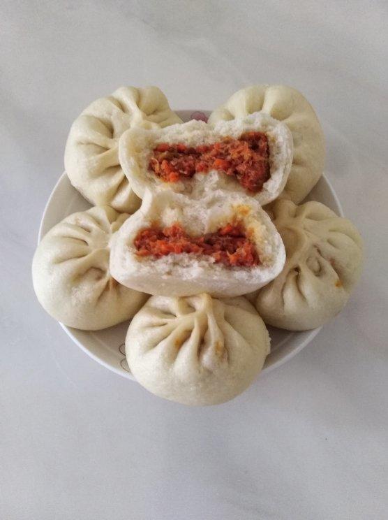 粗粮羊肉馅包子