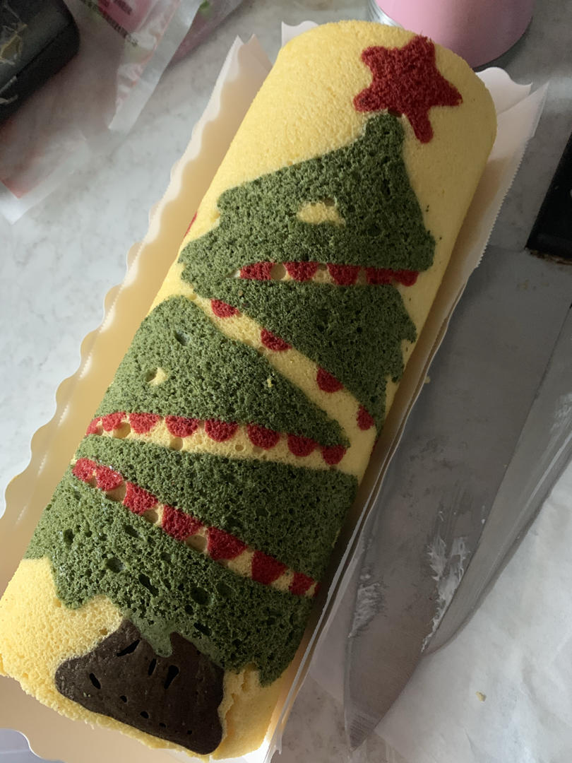 圣诞树蛋糕卷~
