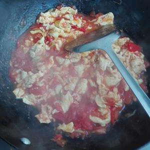 尖椒香菜版西红柿炒鸡蛋的做法 步骤5