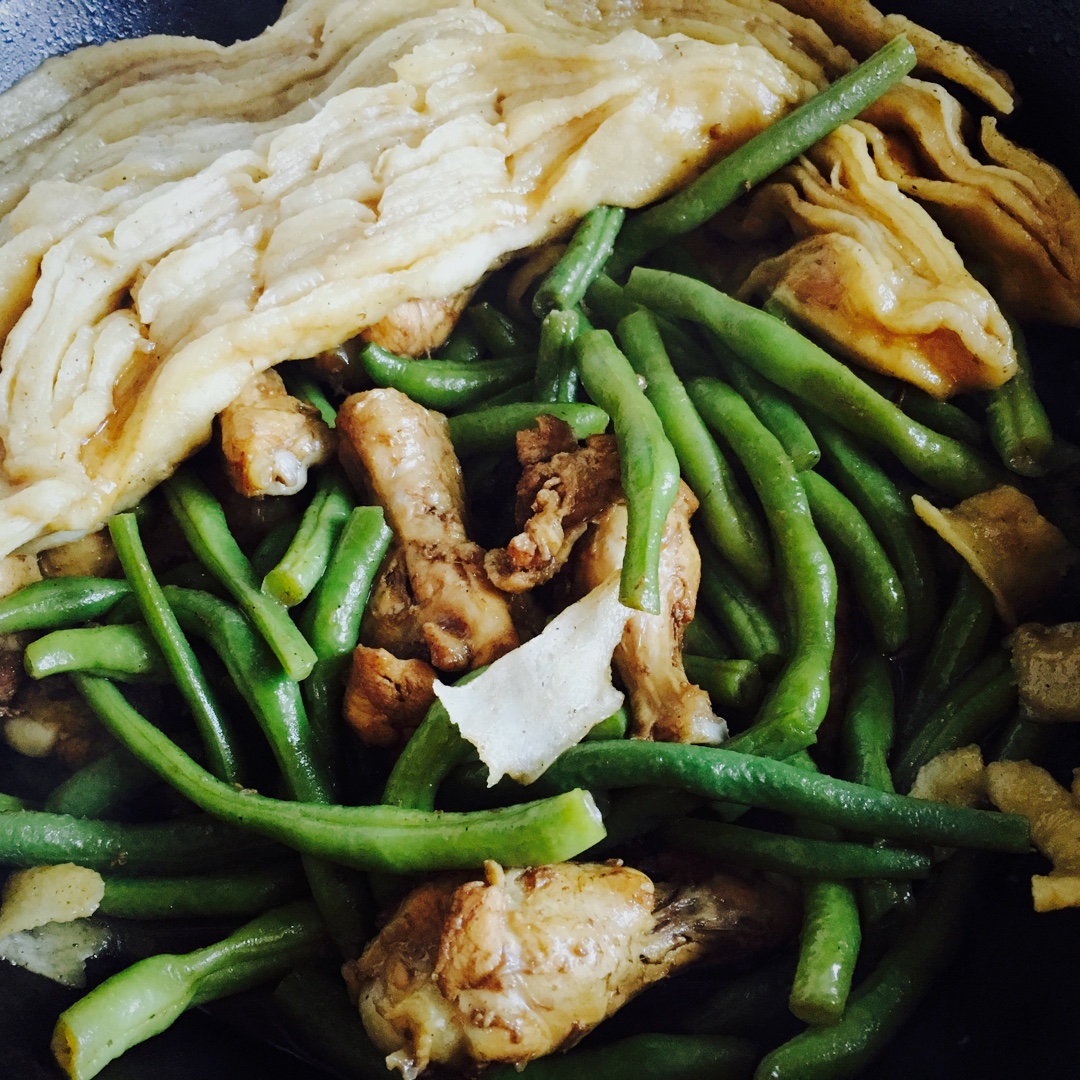 排骨扁豆粘卷子