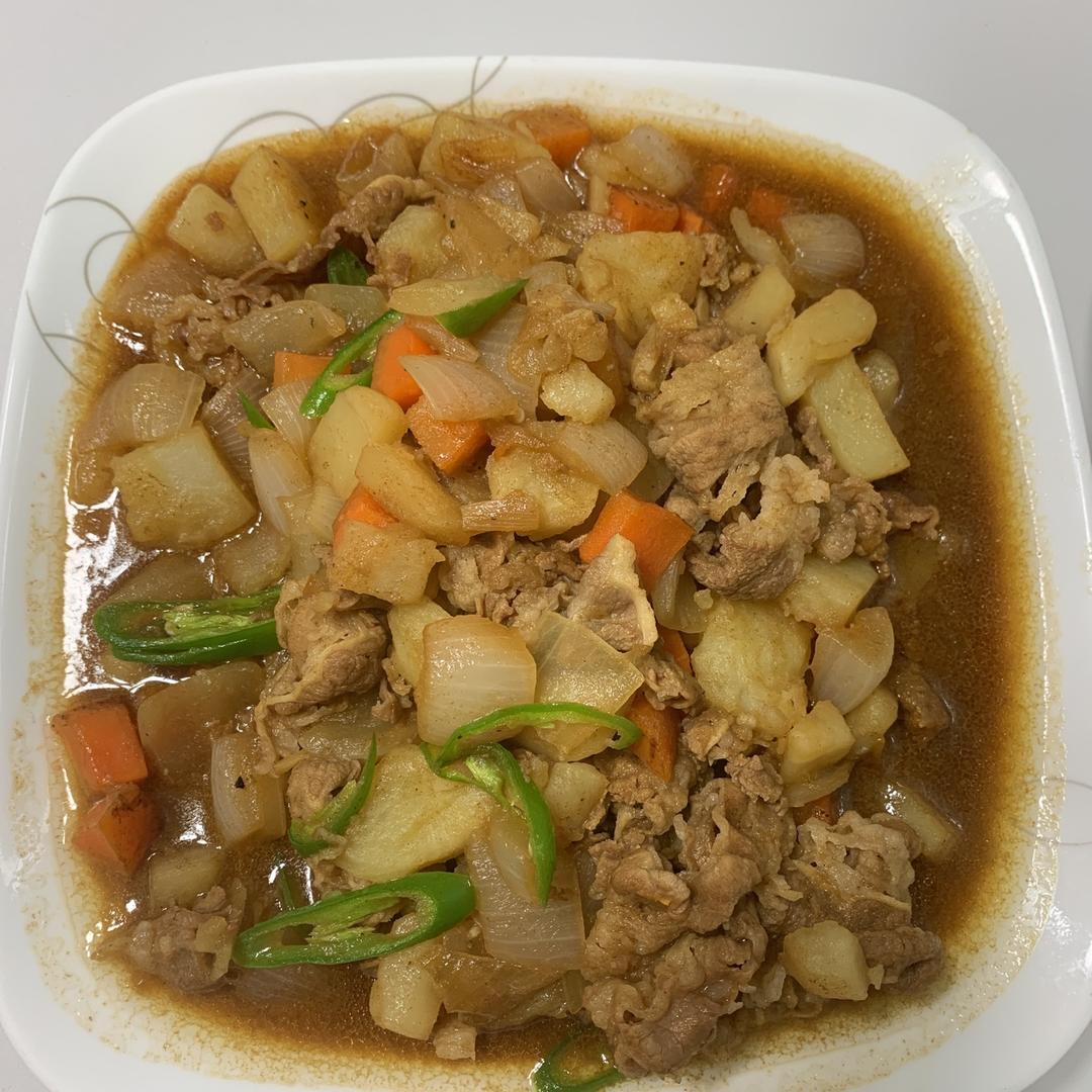 好吃到舔碗底的土豆肥牛拌饭