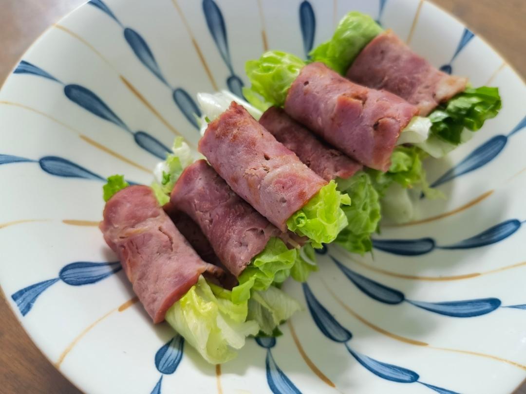 轻食.培根生菜卷
