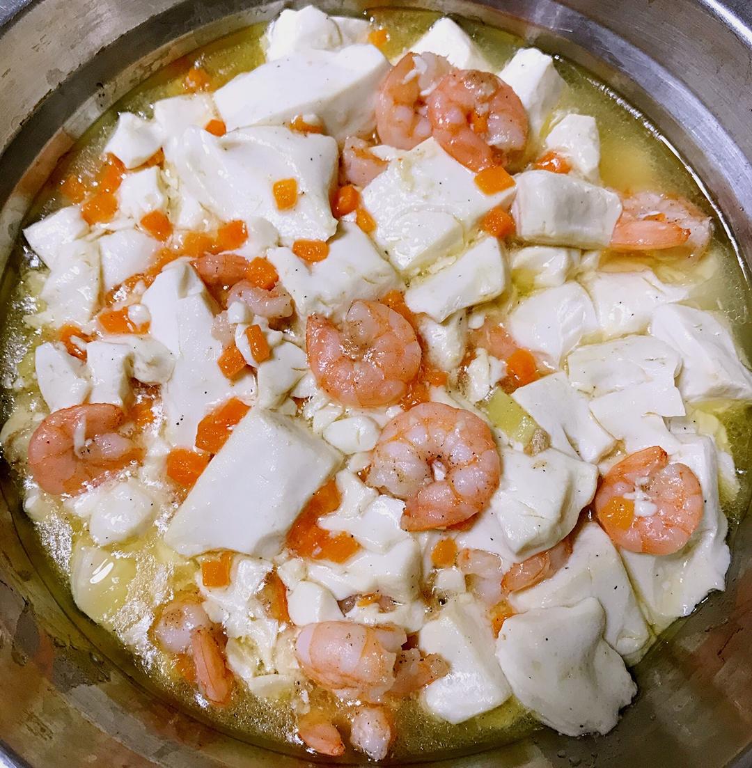 虾仁豆腐煲