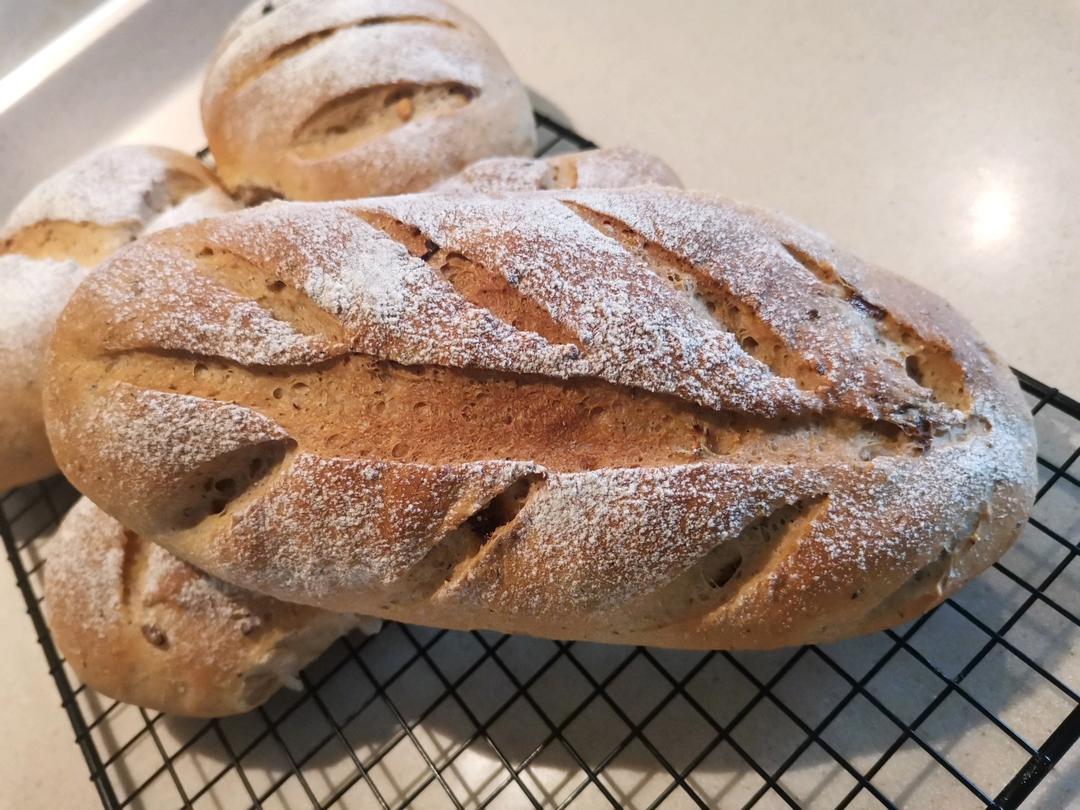 全麦核桃包～软欧包