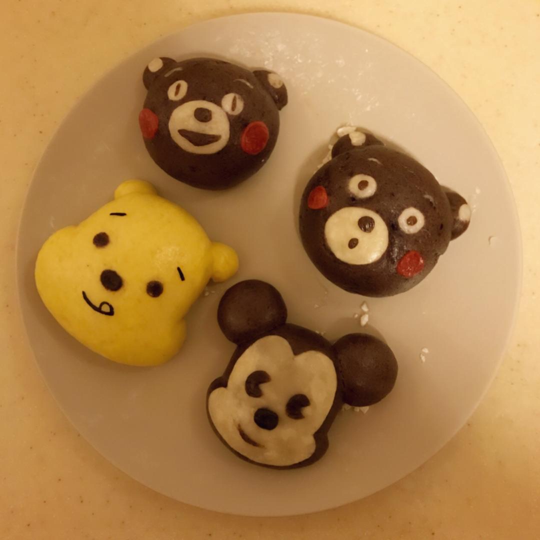 卡通动物造型果蔬馒头