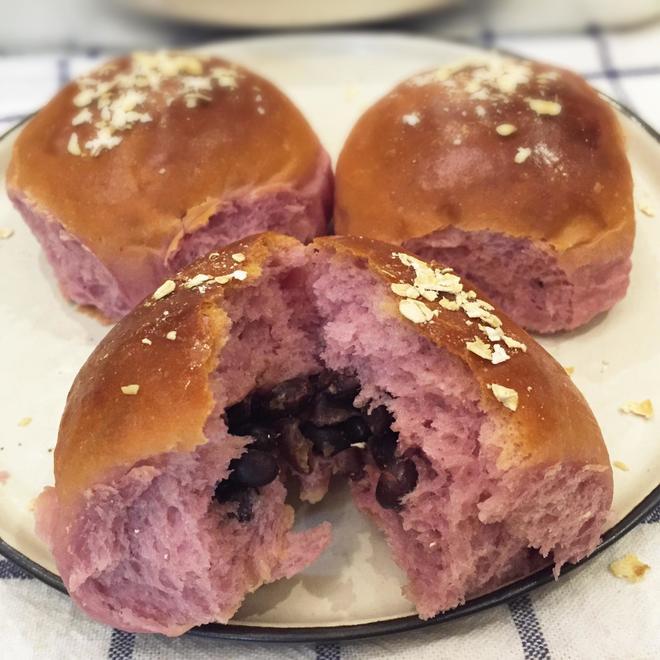 紫薯酸奶小餐包（蜜豆馅）的做法