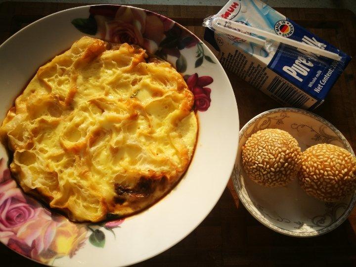 油炸鬼蒸鸡蛋（油条蒸蛋羹）