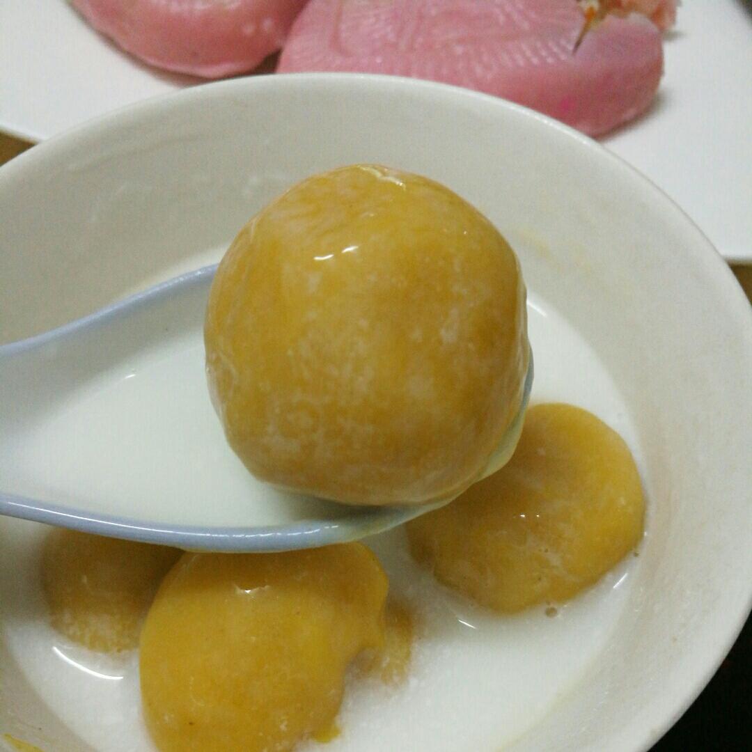南瓜芋馅汤圆