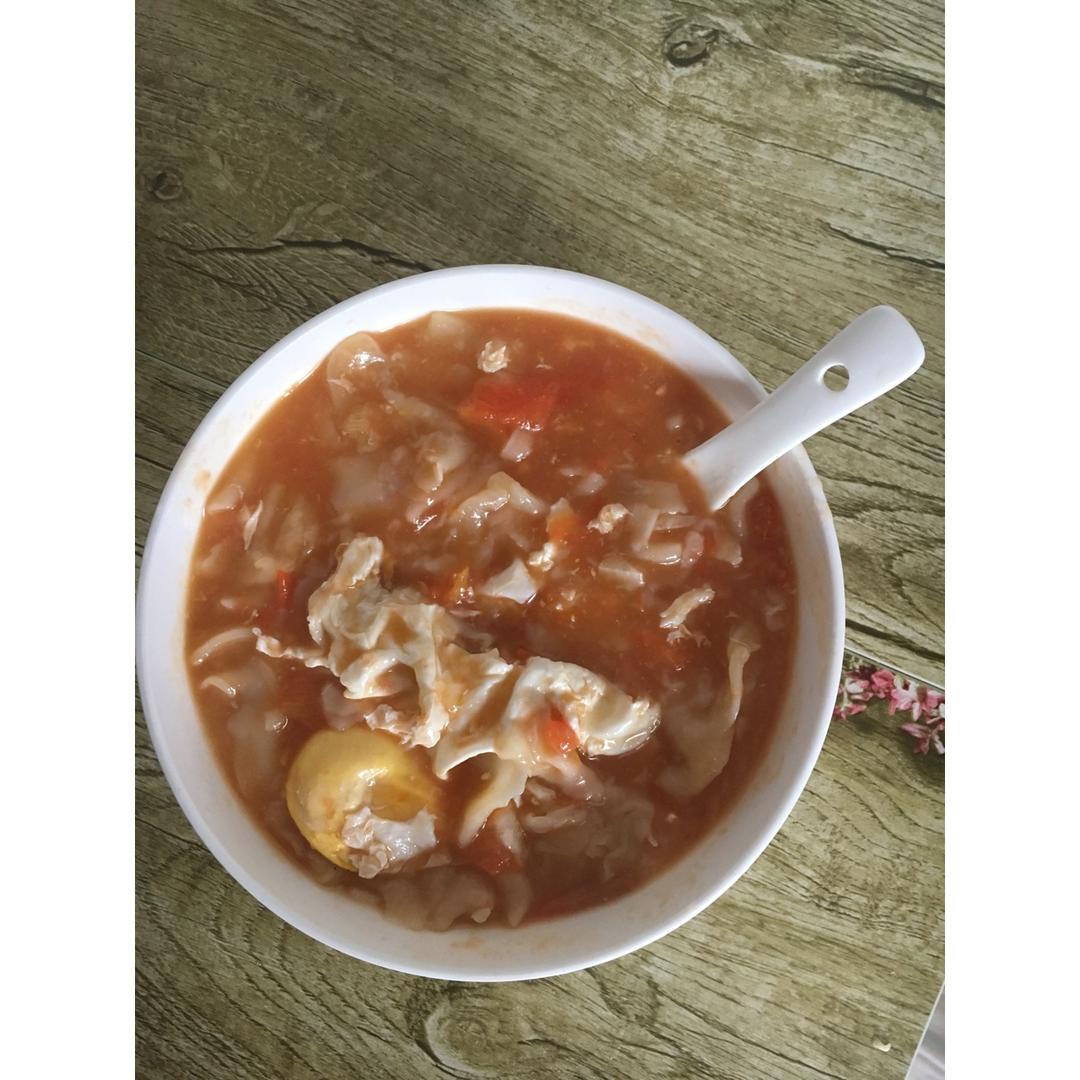 西红柿鸡蛋揪片汤