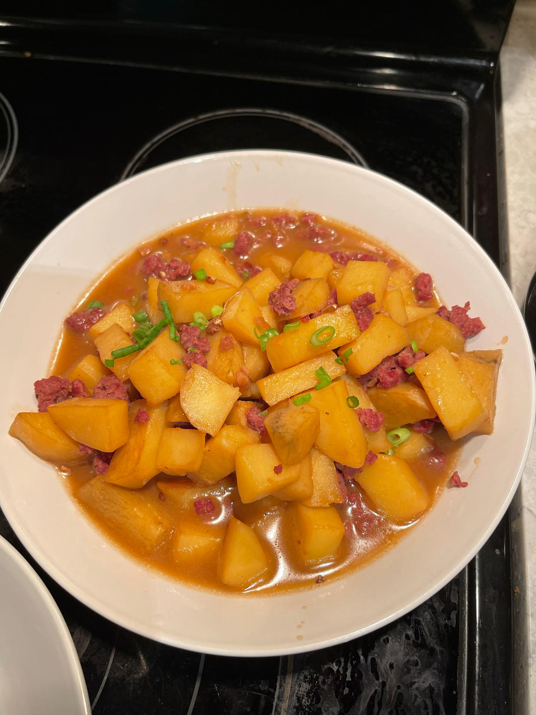 【多汁麻辣牛肉末烧土豆】-15分钟搞定的下饭菜