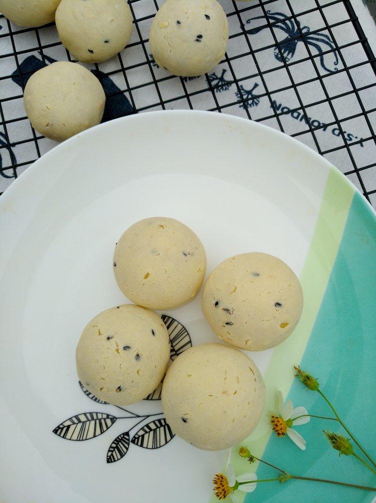 网红自己做--咸蛋黄肉松青团（抹茶）麻薯