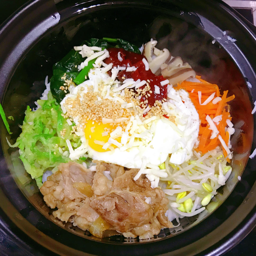 家庭版 简易 石锅/铁锅 韩式拌饭