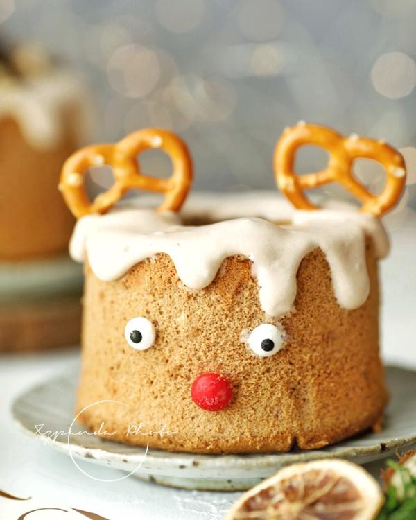 圣诞傻萌麋鹿——摩卡奶油蛋糕