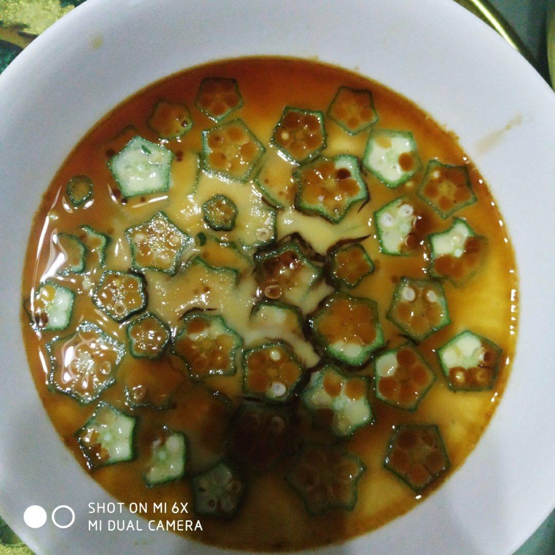 颜值控-做一朵开在碗里的花秋葵蒸水蛋