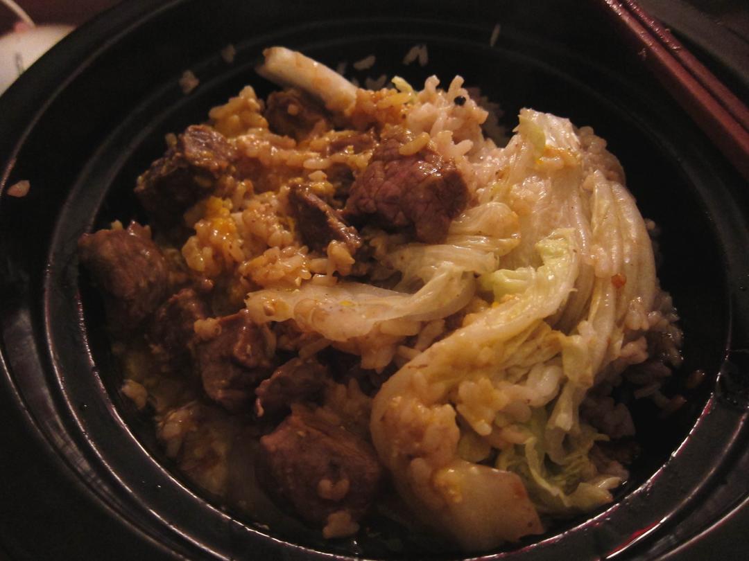 简易牛肉鸡蛋焖饭
