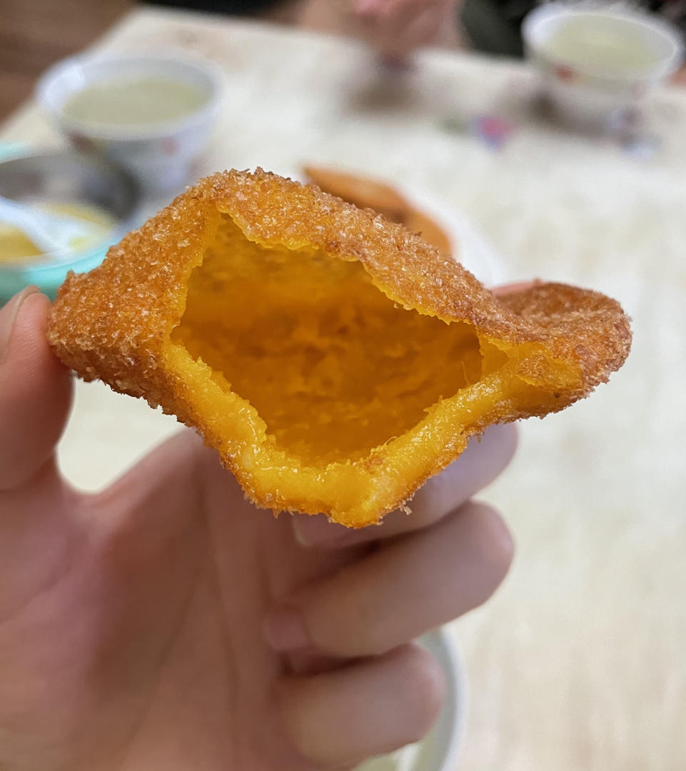 消耗南瓜神仙吃法——南瓜饼做成空心才好吃！
