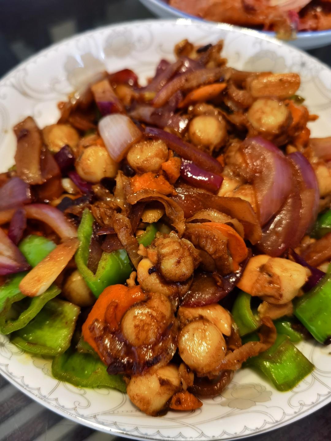 家常小炒扇贝肉