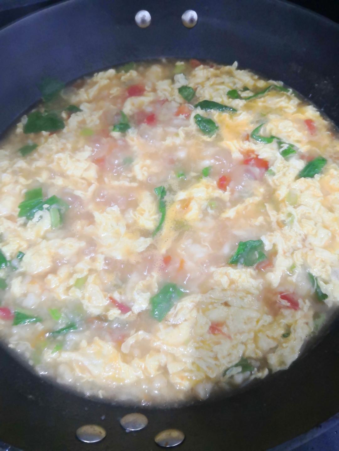 西红柿鸡蛋疙瘩汤