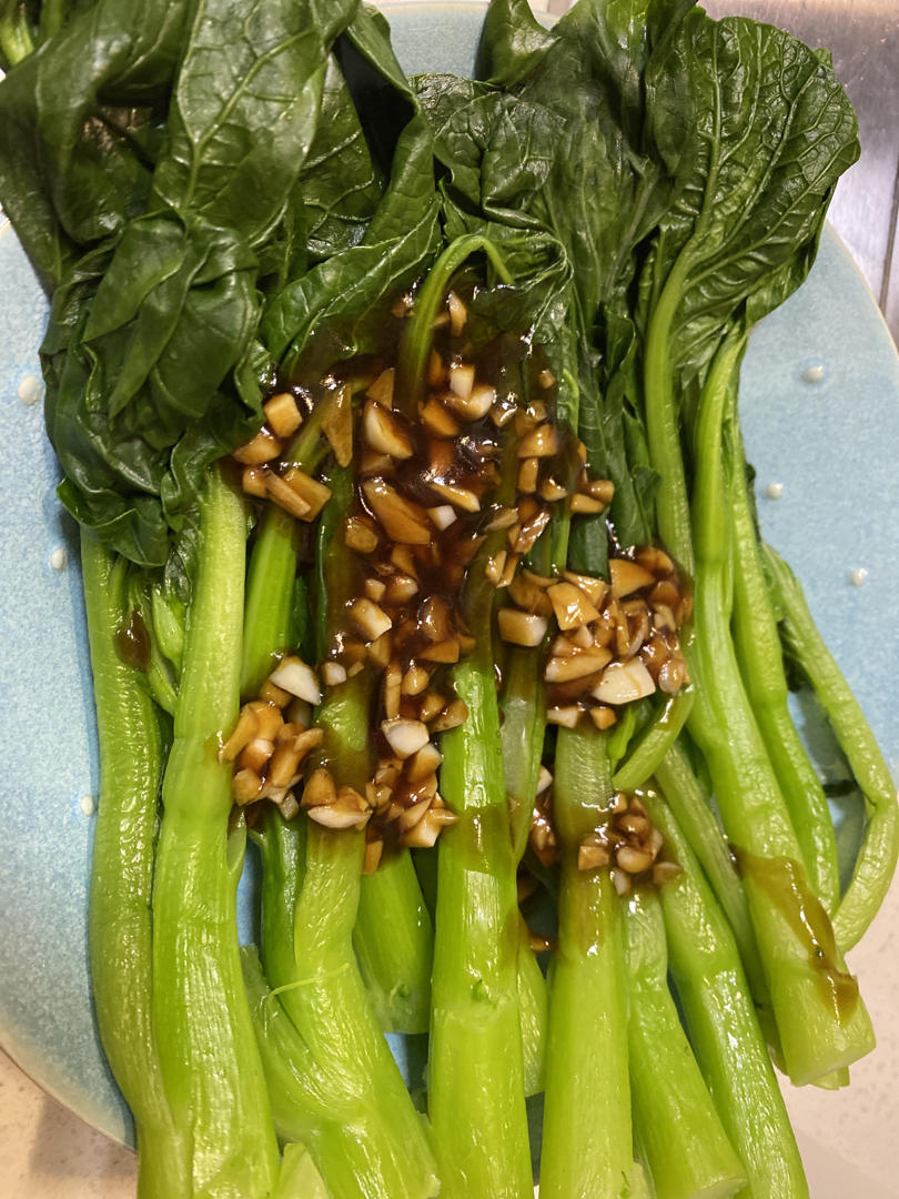 🔥比肉好吃的蒜蓉蚝油菜心！好吃不胖系列