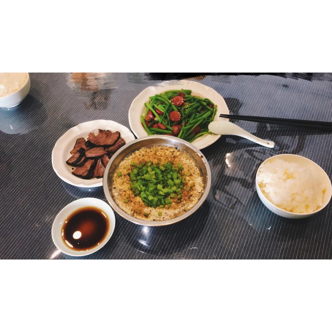 蒸豆腐饼