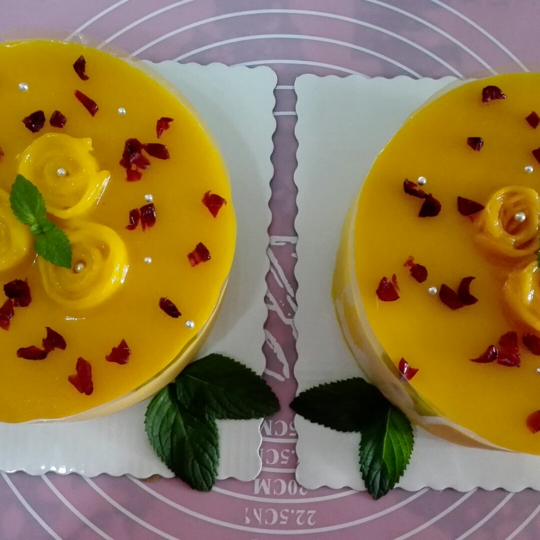 料超足的芒果慕斯蛋糕