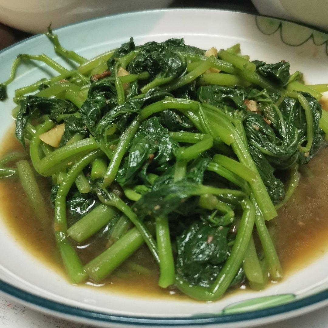 炒番薯叶（新手做出大排档的味道）