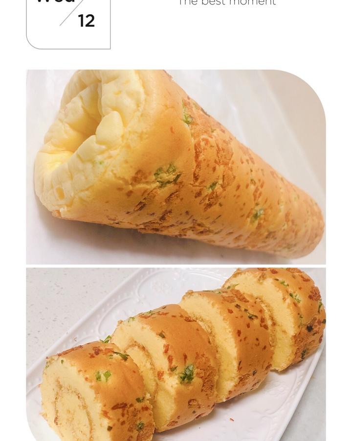香葱肉松肥蛋糕卷～
