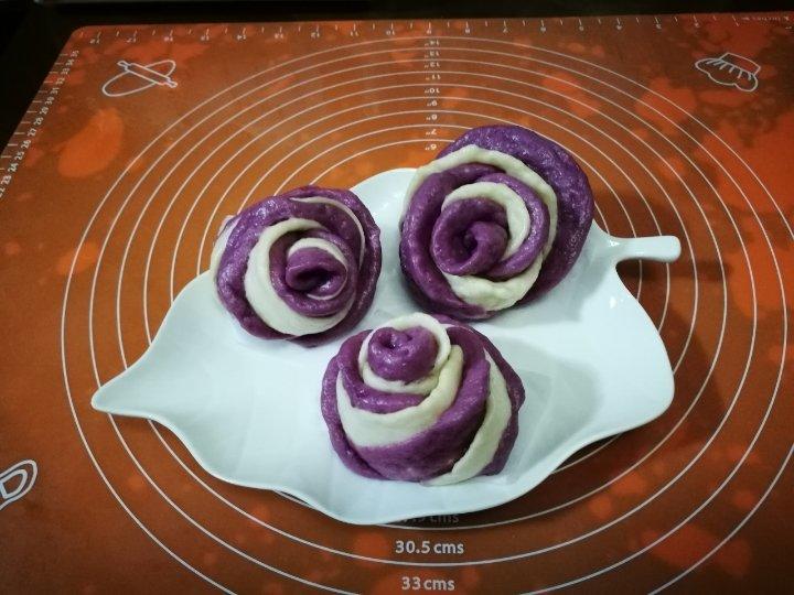 紫薯玫瑰花馒头
