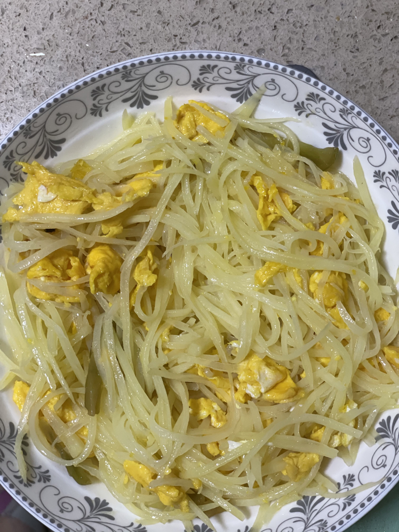 巨香的土豆丝炒鸡蛋