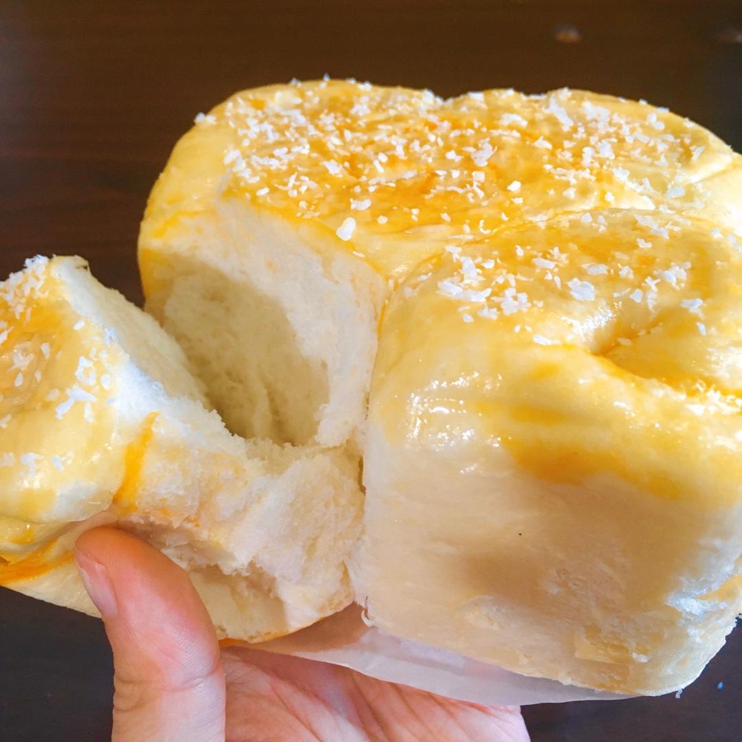 中筋面粉也可以做面包-中种椰蓉/红豆花环中筋粉面包