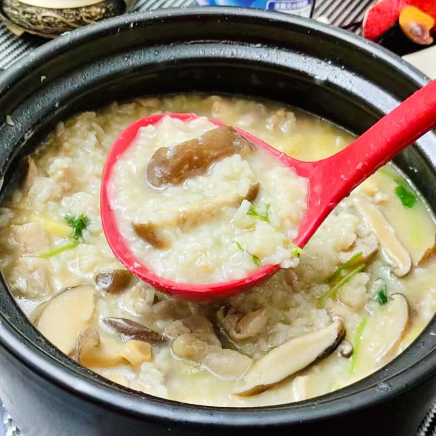 0失败香菇滑鸡粥