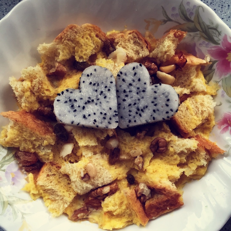 微波炉版面包布丁