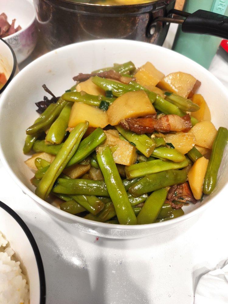 四季豆 土豆炖红烧肉