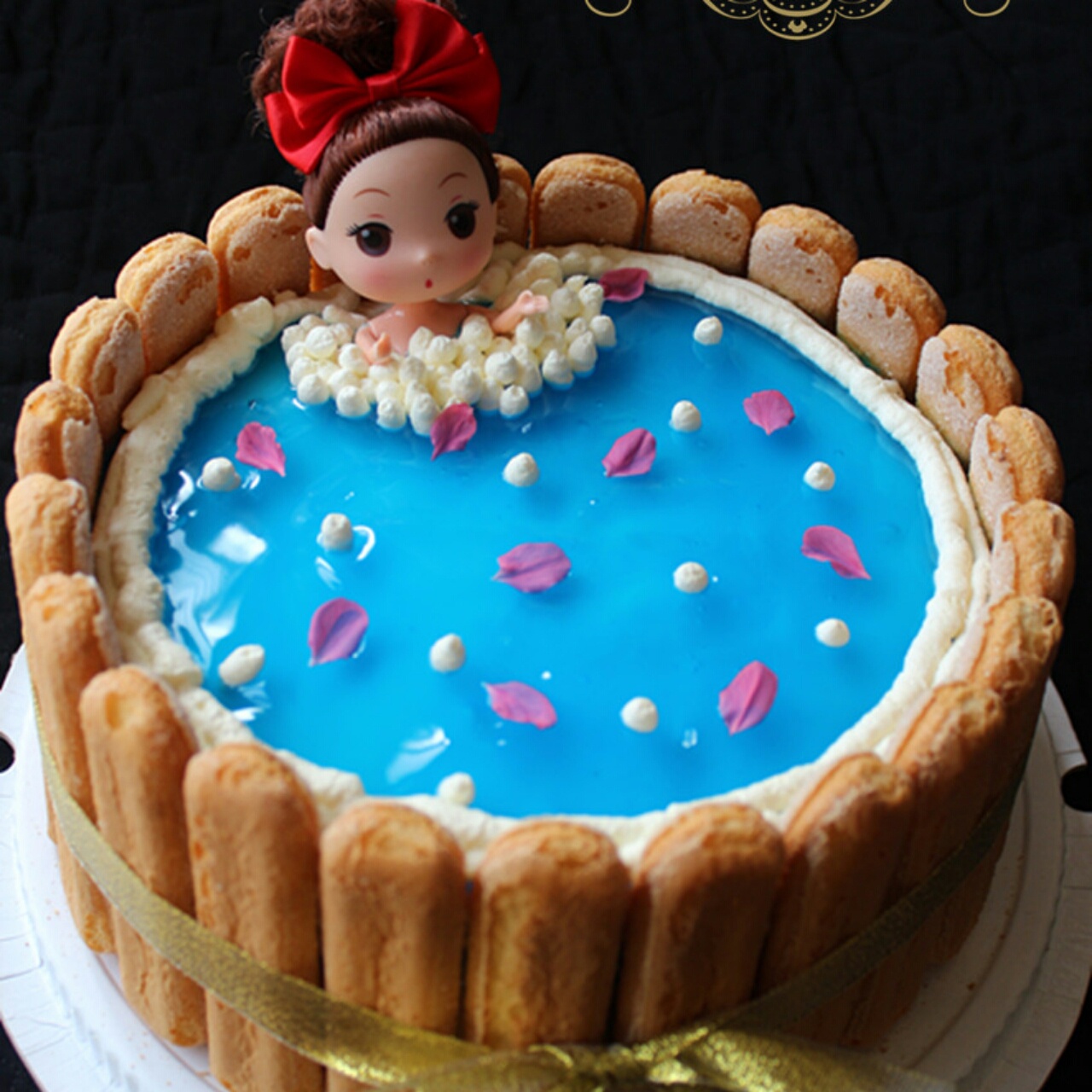 做的泡泡浴娃娃蛋糕