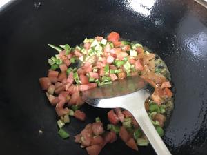青椒番茄鸡蛋炒豆渣的做法 步骤4