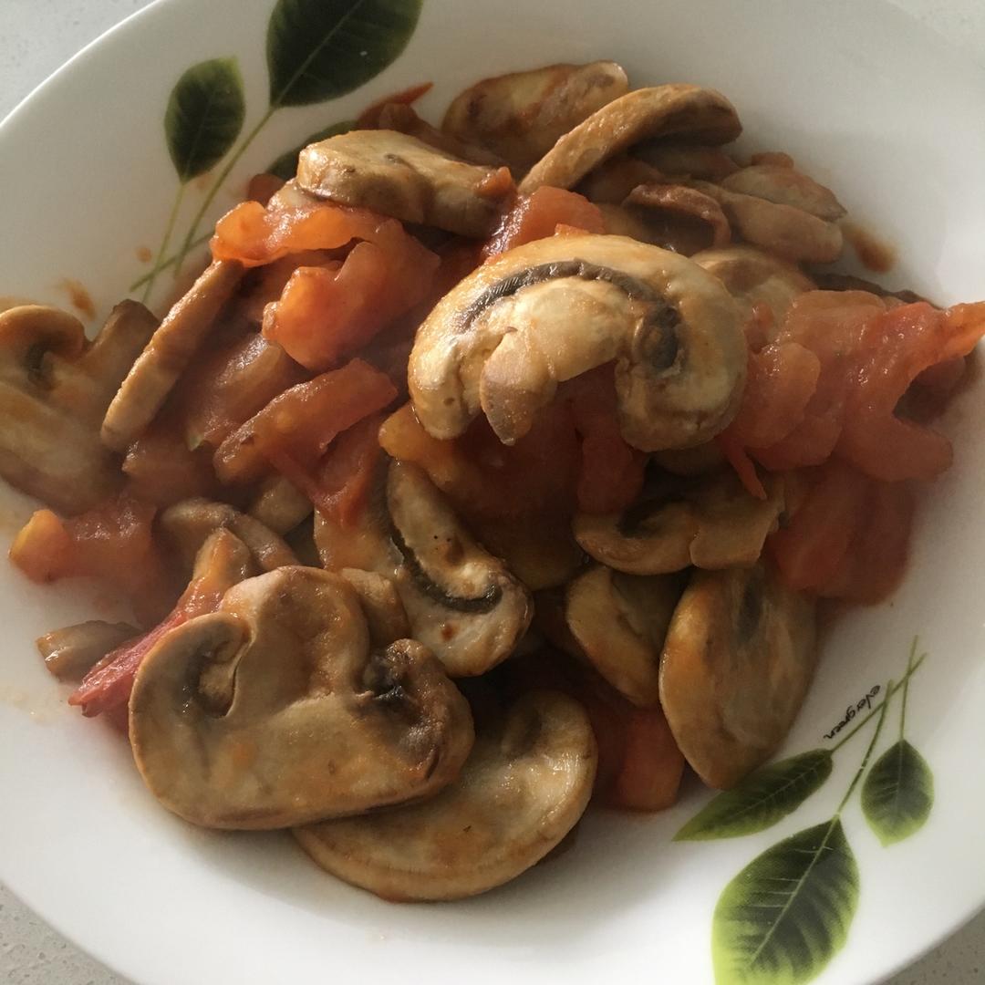 番茄炒海鲜菇