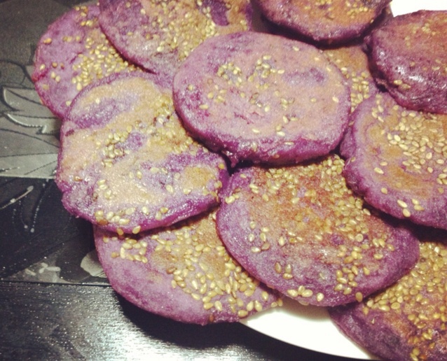 香煎紫薯饼