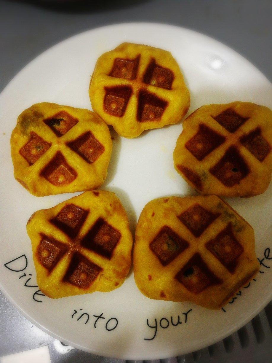 南瓜蜜豆华夫饼