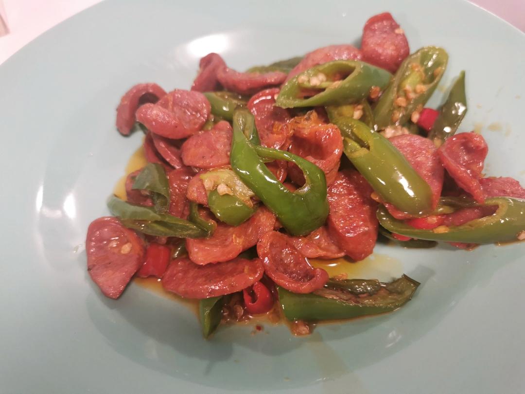 尖椒炒腊肠