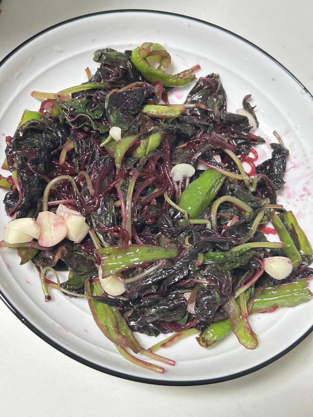 清炒红苋菜（简单菜也有窍门，一看就明白）