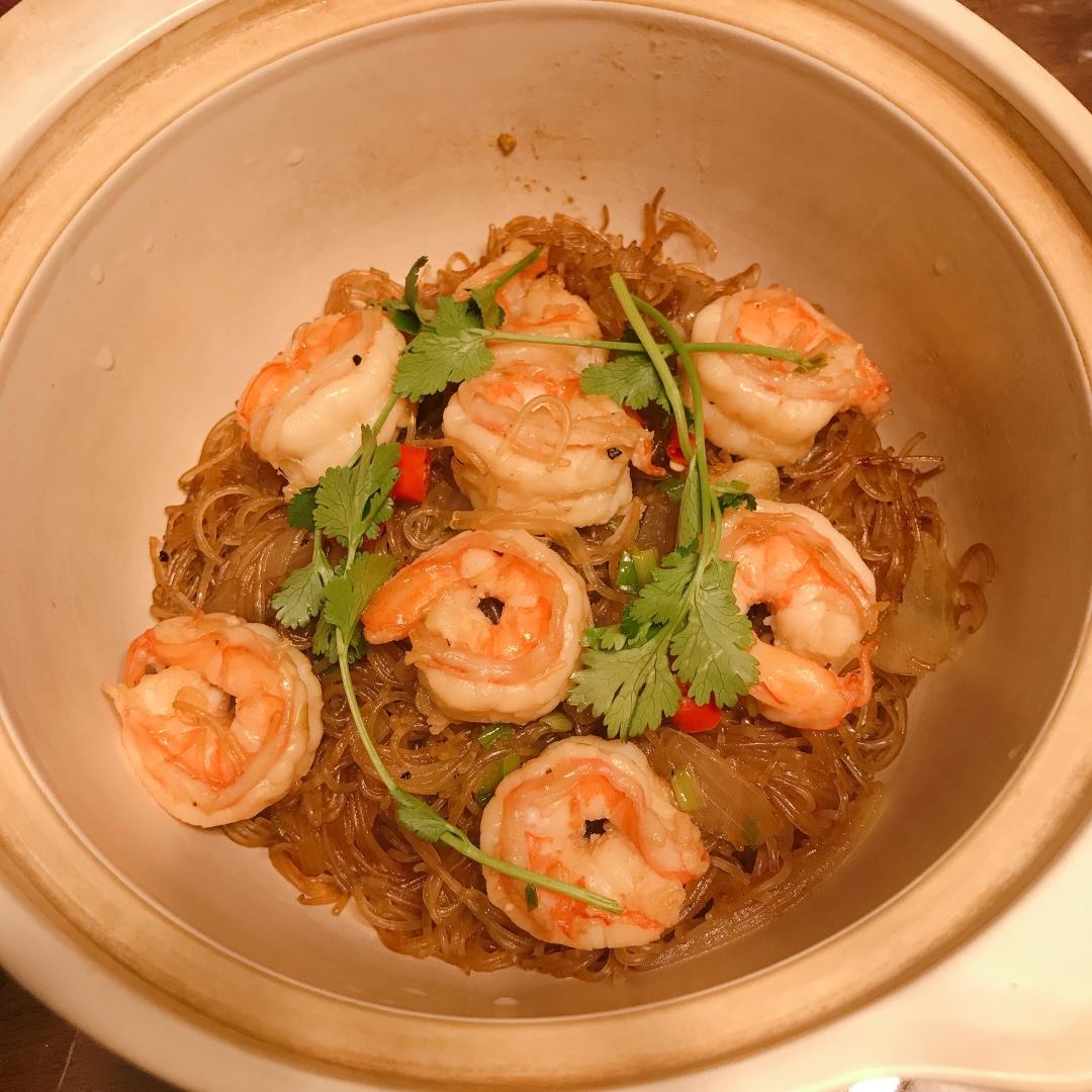 鲜虾粉丝煲