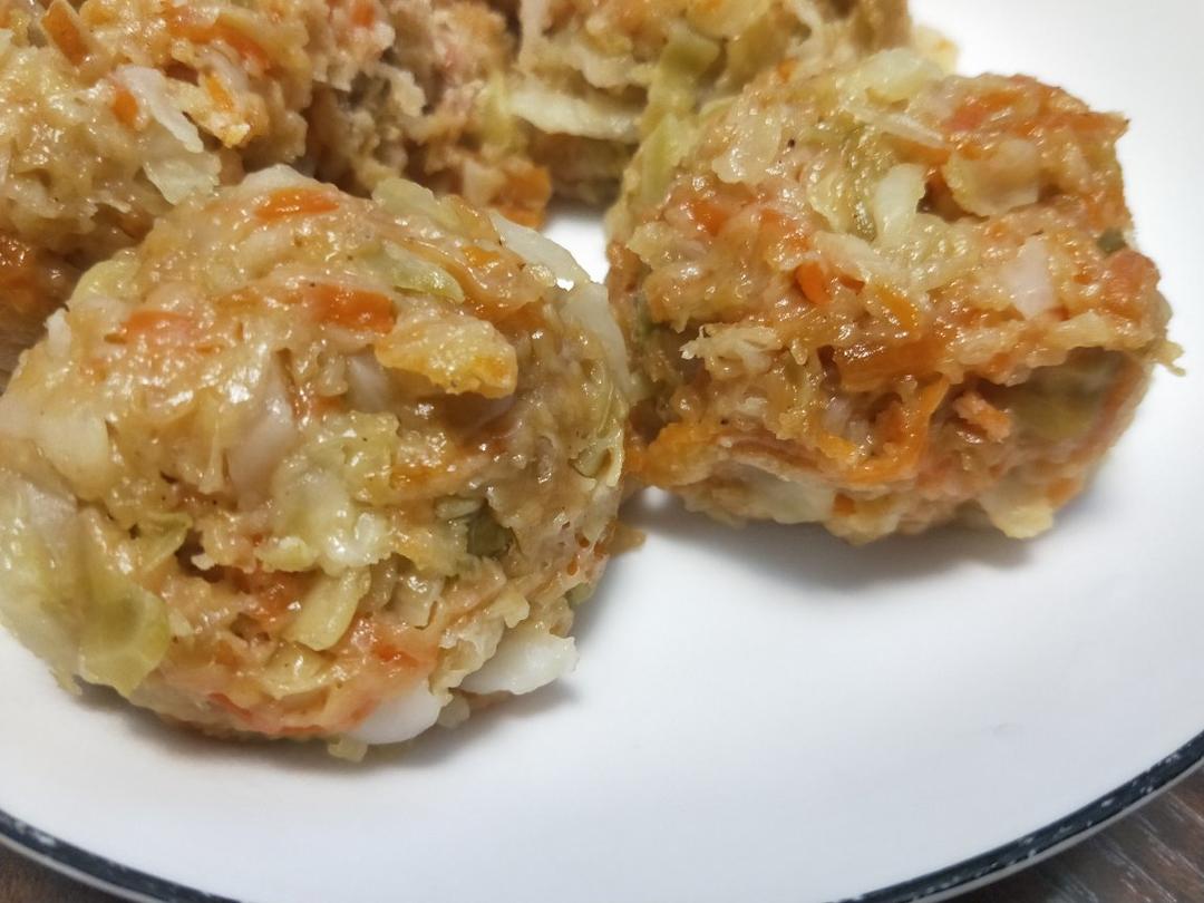 饱腹营养巨好吃，减脂期必学，蒸包菜团