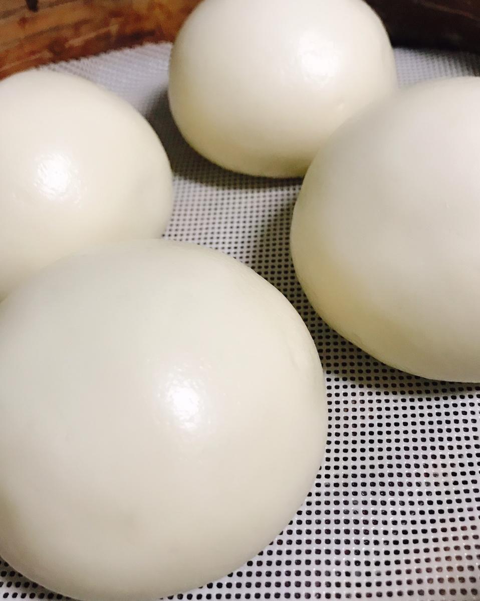 无油无糖山东纯老面馒头不加干酵母一次发酵 紧实有嚼劲 天然酵母面肥酵子带造型视频