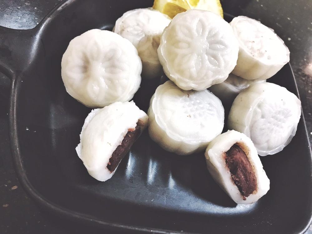 好吃到哭的冰皮月饼（细腻绿豆沙/榴莲）