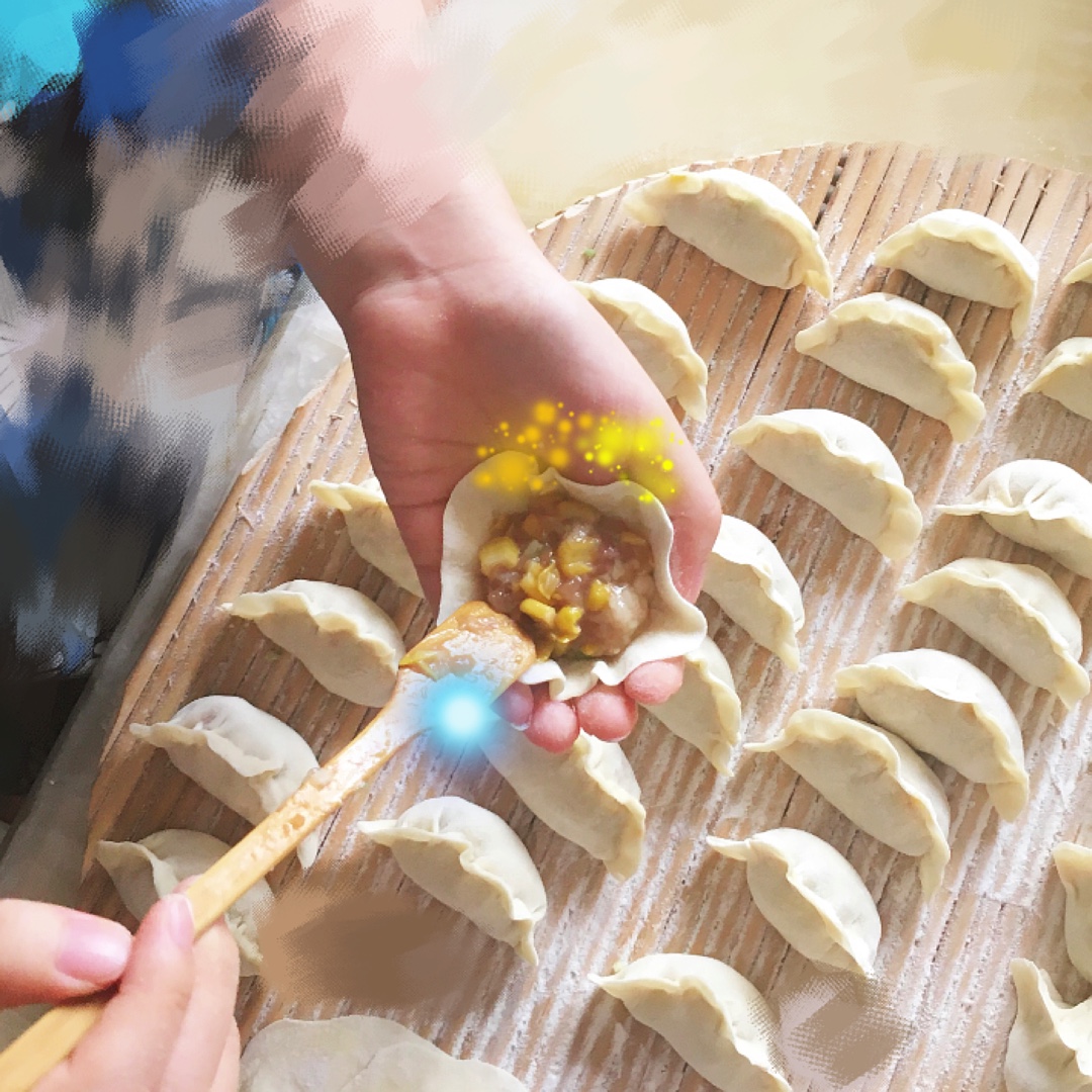 玉米猪肉饺