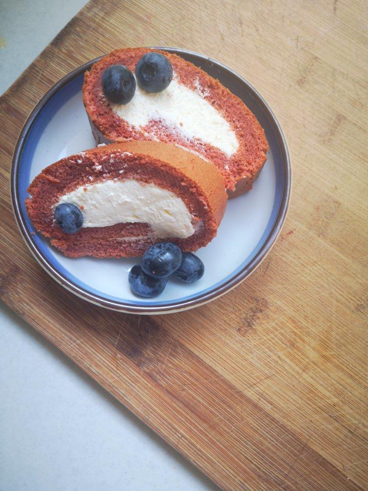 红丝绒蛋糕卷（完美毛巾底）