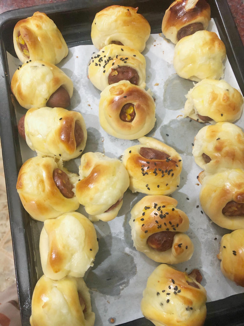 迷你肠仔包（一次发酵）