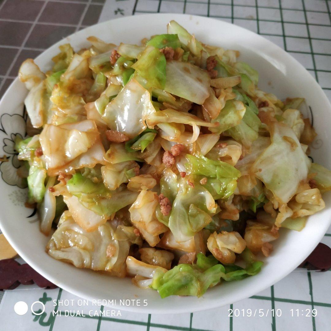 肉炒甘蓝